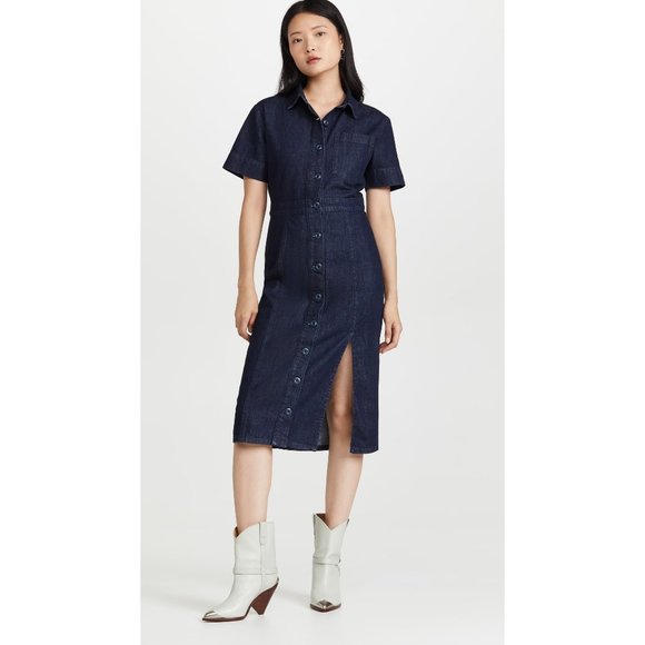 TRIARCHY DENIM THE TAILORED SHIRT DRESS - Picture 4 of 12